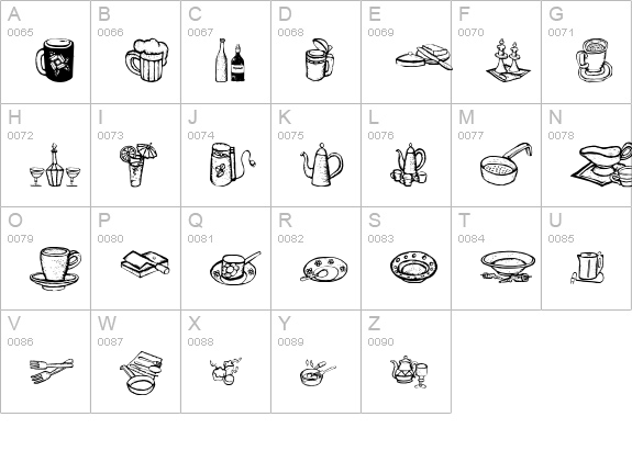 PrositBats uppercase A-Z preview