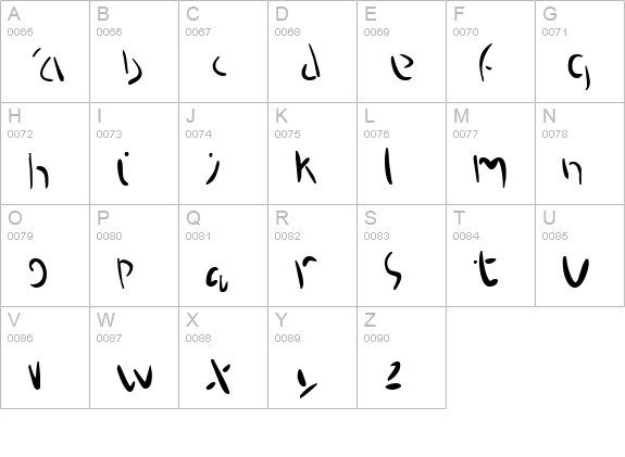 Proteron uppercase A-Z preview
