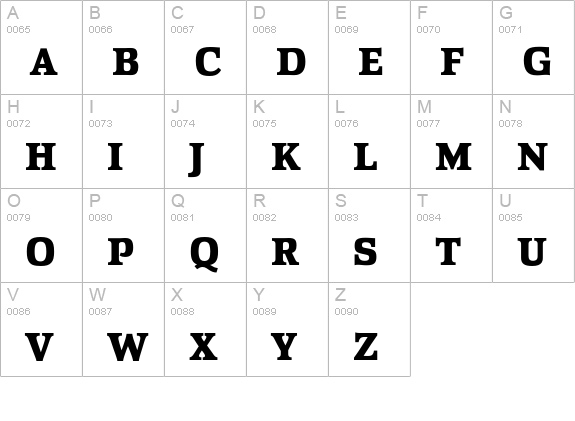 ProteusEF-Bold uppercase A-Z preview