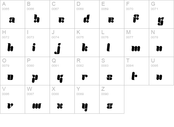 Proton-Two uppercase A-Z preview