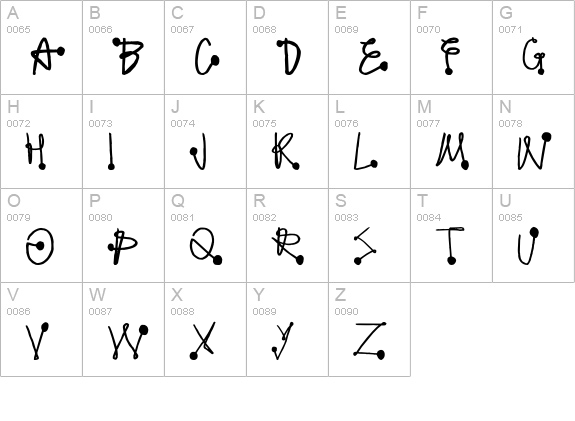 Protonic Feelers uppercase A-Z preview