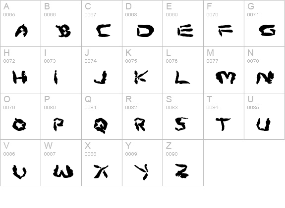 Protoplasm uppercase A-Z preview