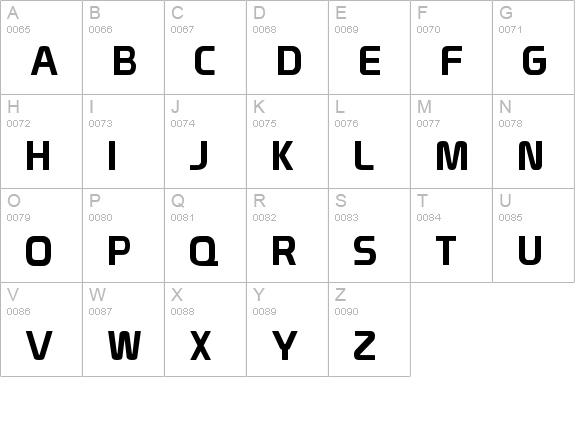 Prototype uppercase A-Z preview