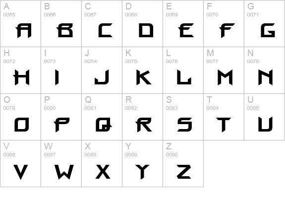 Proun Bold uppercase A-Z preview