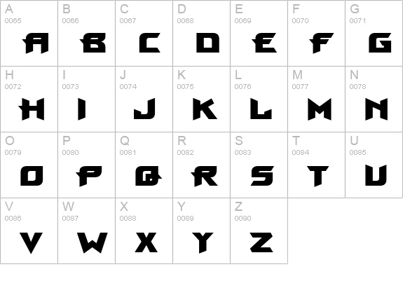 ProunX Bold uppercase A-Z preview
