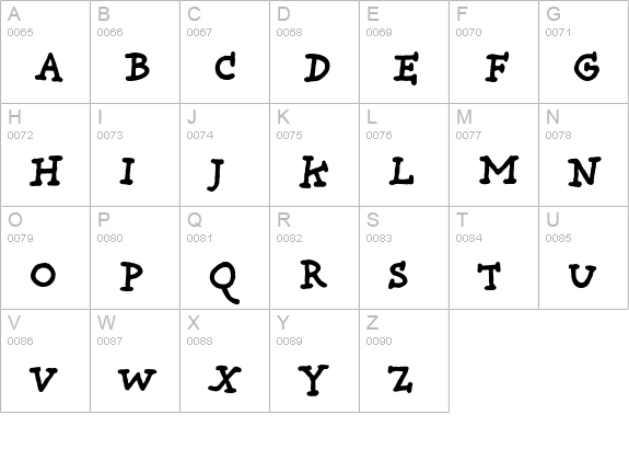 Providence Bold uppercase A-Z preview