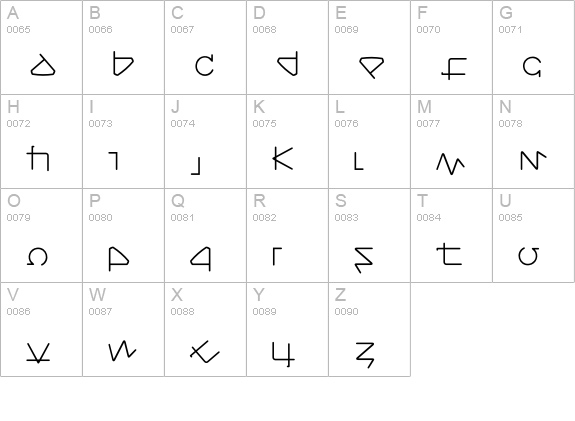 ProzacPlain uppercase A-Z preview