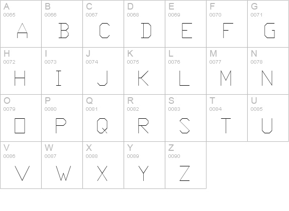 Prx4 uppercase A-Z preview