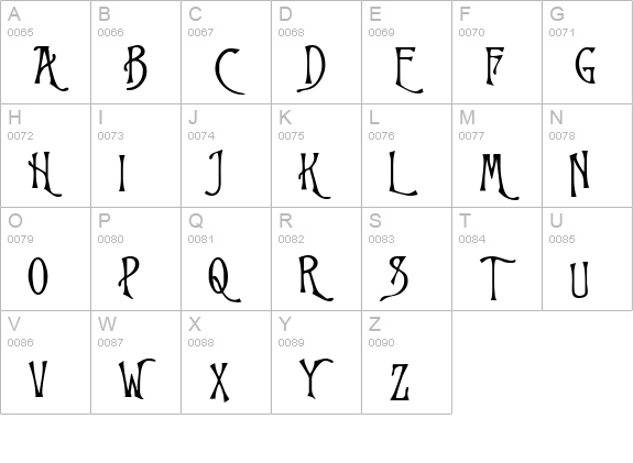 PS Bluegum Forest uppercase A-Z preview