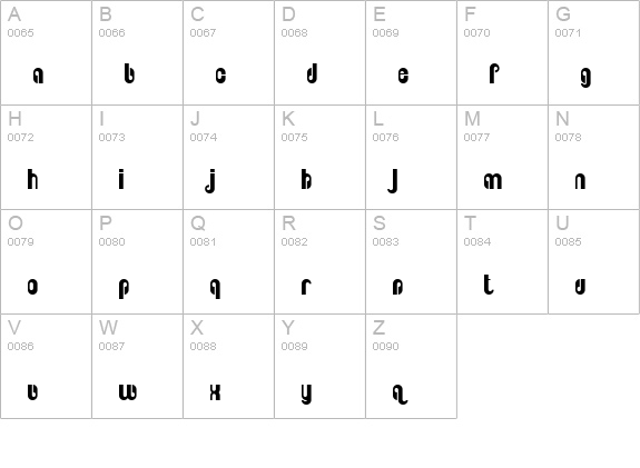 Pseudolux uppercase A-Z preview