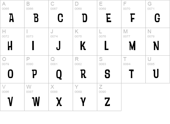 Psychatronic uppercase A-Z preview