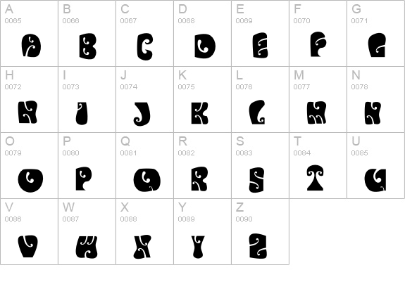 Psychedelic-Avalon uppercase A-Z preview