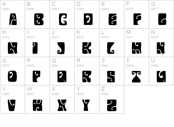 Psychedelic-FillmoreWest uppercase A-Z preview