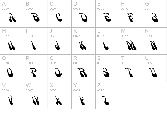 PsychedelicSmok uppercase A-Z preview