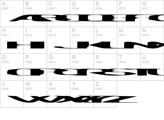 Psychye uppercase A-Z preview