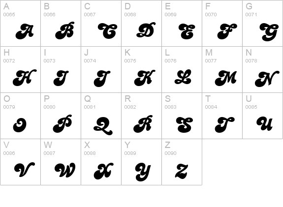 PT Banana Split uppercase A-Z preview