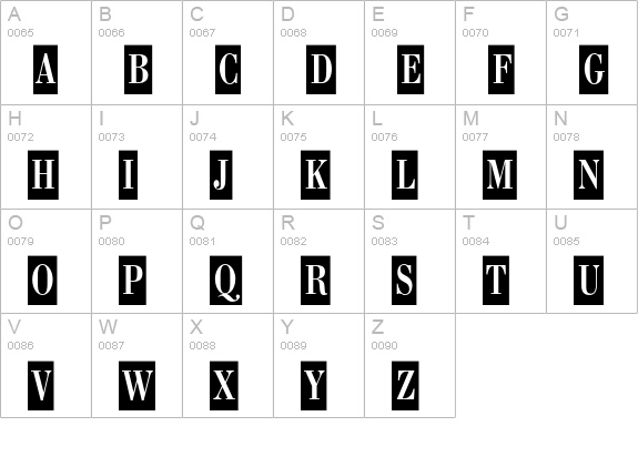 PT BodoniCameo Cyrillic uppercase A-Z preview