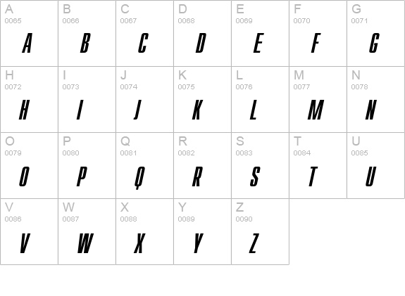 PT Compact Italic Cyrillic uppercase A-Z preview