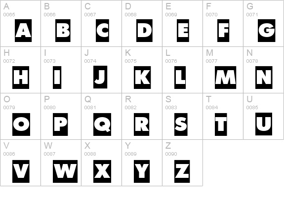 PT FuturaFuturis Black Cameo Cyrillic uppercase A-Z preview