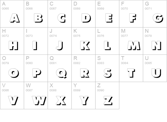 PT FuturisExtraShadow Cyrillic uppercase A-Z preview