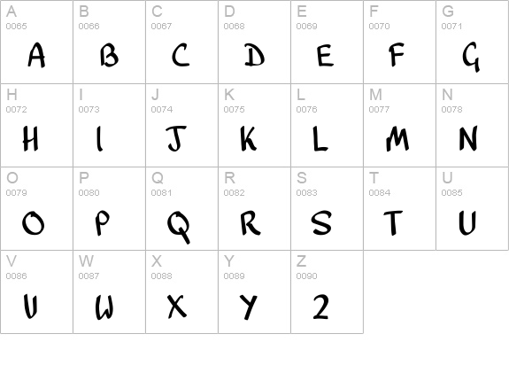PT Script (Unreg.) Rainbow uppercase A-Z preview