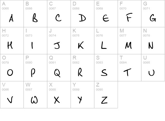 PT Script Breeze uppercase A-Z preview