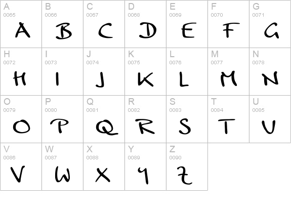 PT Script Monsoon uppercase A-Z preview
