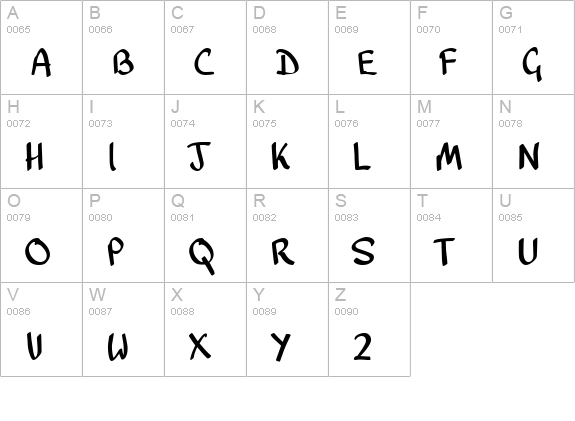 PT Script Rainbow uppercase A-Z preview