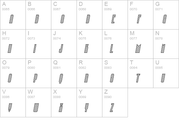 PT TauernEngraved Italic Cyrillic uppercase A-Z preview
