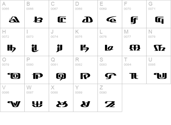 PTAF-Regular uppercase A-Z preview
