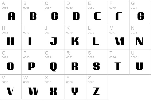 Ptarmigan uppercase A-Z preview