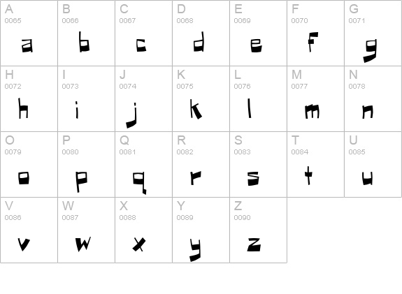 Puckfont uppercase A-Z preview