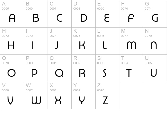 Puente-Light-Regular uppercase A-Z preview