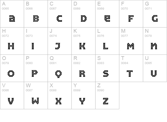 Pullman-Inline uppercase A-Z preview