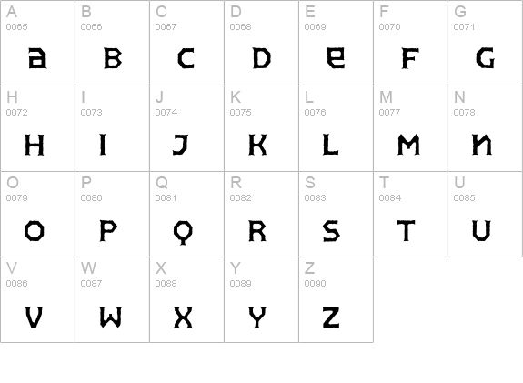 Pullman-Old uppercase A-Z preview