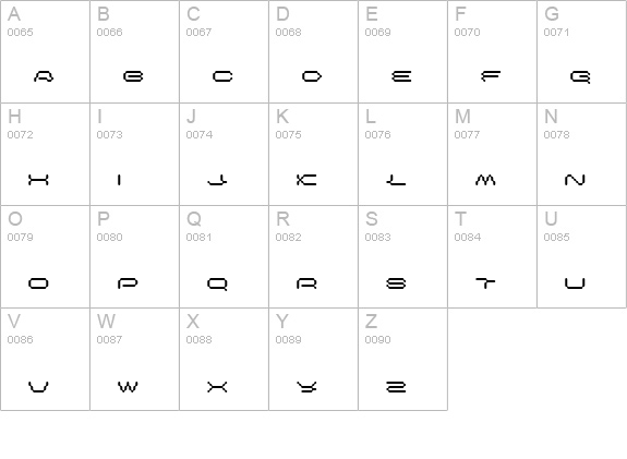 PulsarNClass uppercase A-Z preview