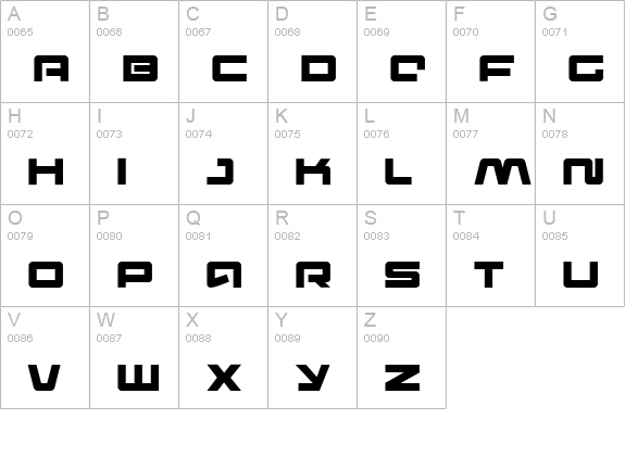 Pulse Rifle uppercase A-Z preview