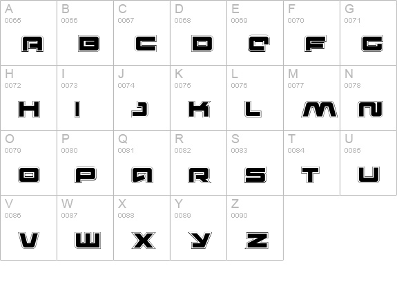 Pulse Rifle Academy uppercase A-Z preview
