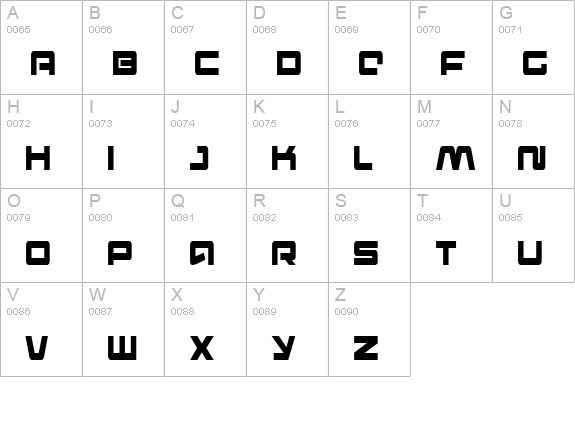 Pulse Rifle Condensed uppercase A-Z preview