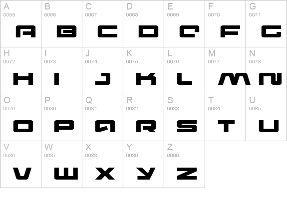 Pulse Rifle Expanded uppercase A-Z preview