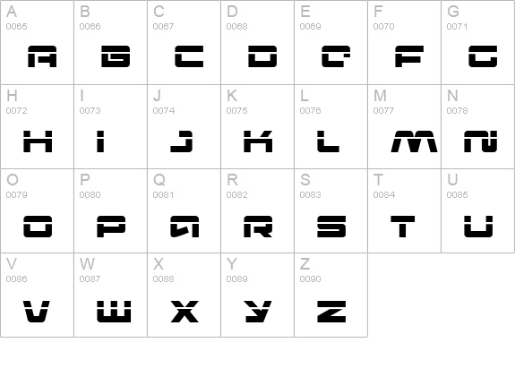 Pulse Rifle Laser uppercase A-Z preview