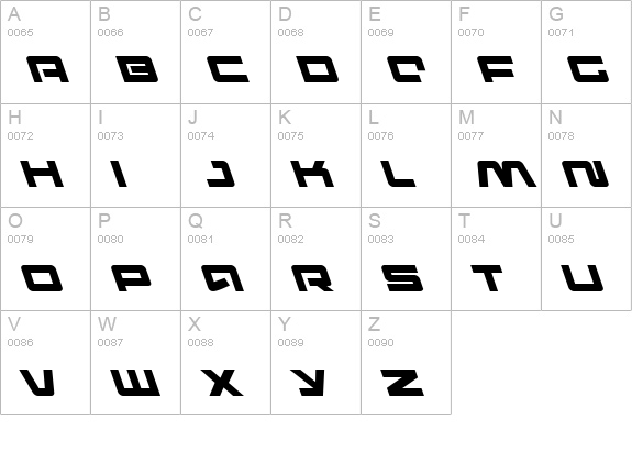 Pulse Rifle Leftalic uppercase A-Z preview