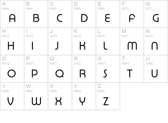 PumpEF-Light uppercase A-Z preview