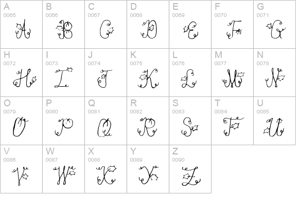 Pumpkin uppercase A-Z preview