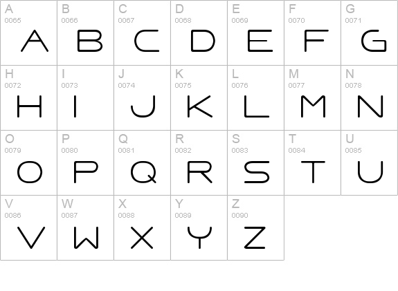 Punavuori 00150 uppercase A-Z preview