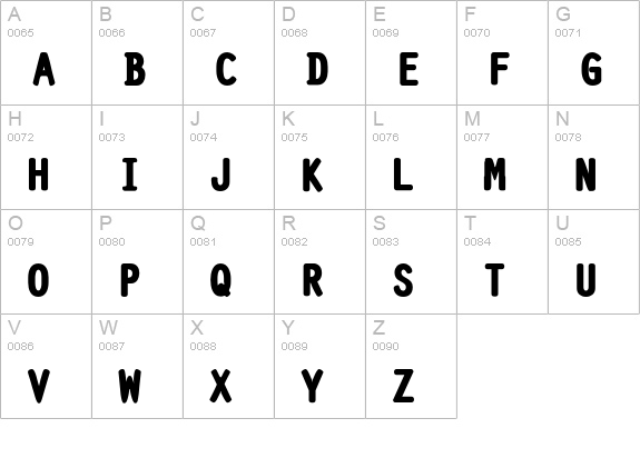 Pure-UltraCap uppercase A-Z preview