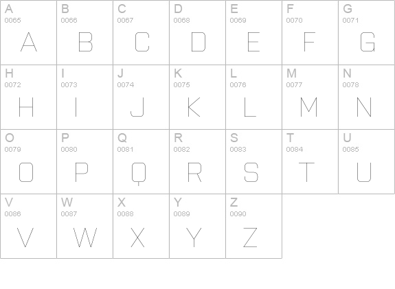 Purista Thin uppercase A-Z preview