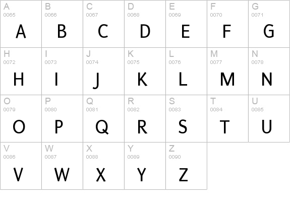 Puritan uppercase A-Z preview