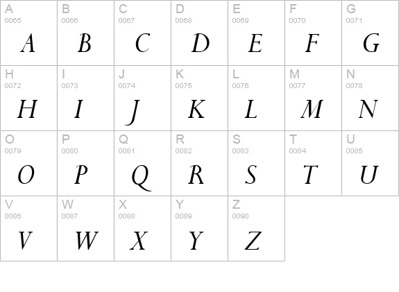Purloin Italic uppercase A-Z preview