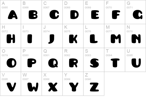 Pusab uppercase A-Z preview